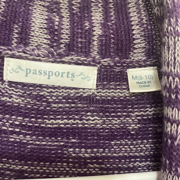 Passports Knit Open Cardigan With Pockets. Size Medium 8/10 - Picture 2 of 4